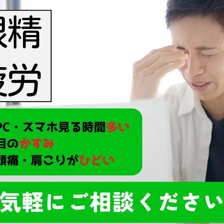 【野田市で眼精疲労なら】野田整体院みくり家へ!